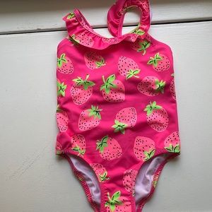 Zara strawberry swimsuit sz 3-4